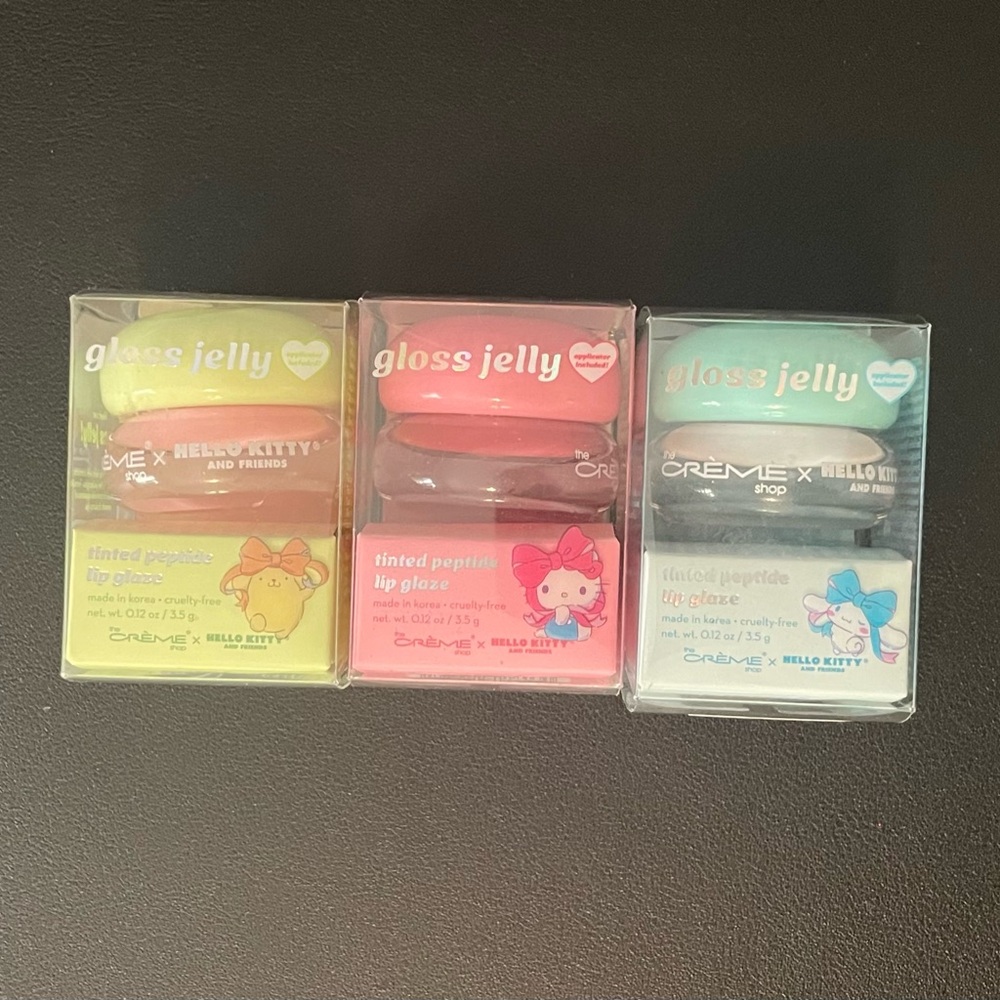 THE CREME SHOP SANRIO HELLO KITTY FRIENDS GLOSS JELLY TINTED LIP GLAZE LOT